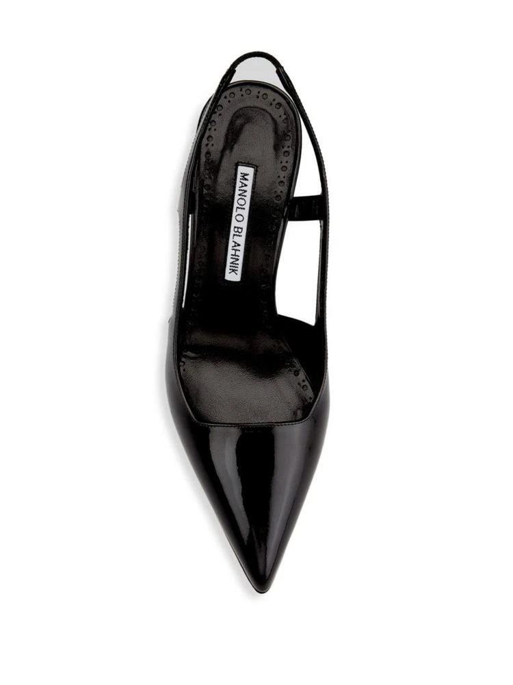 商品Manolo Blahnik|Manolo Blahnik - Bretto Patent Leather Slingback Pumps,价格¥2260,第4张图片详细描述