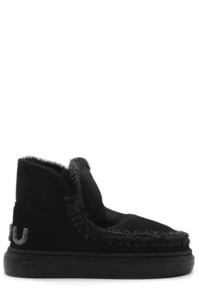 商品Mou|Mou Crochet Stitch-Trim Logo Glittered Boots,价格¥2046,第1张图片