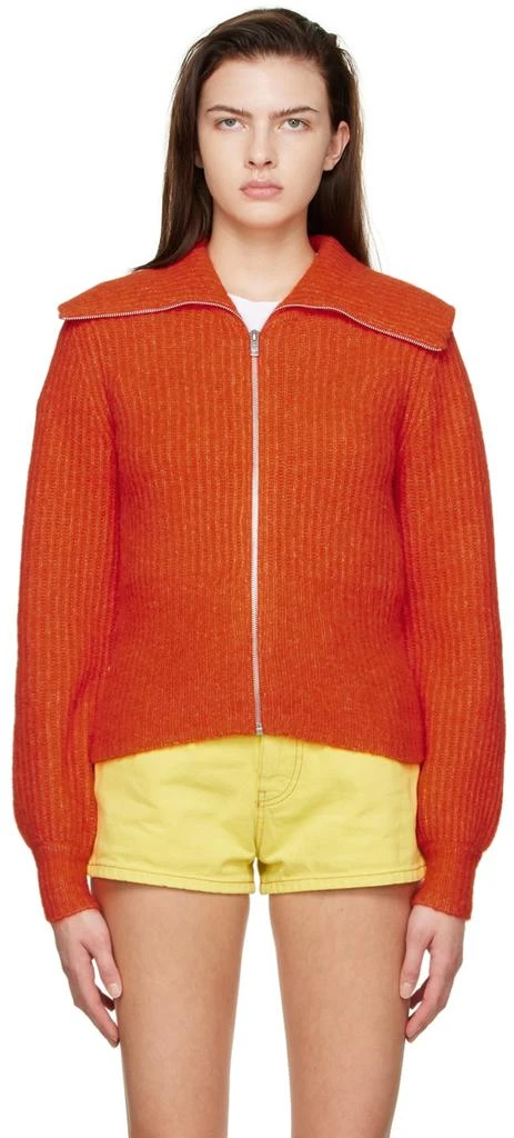 商品Ganni|Orange Alpaca & Merino Wool Jacket,价格¥1070,第1张图片