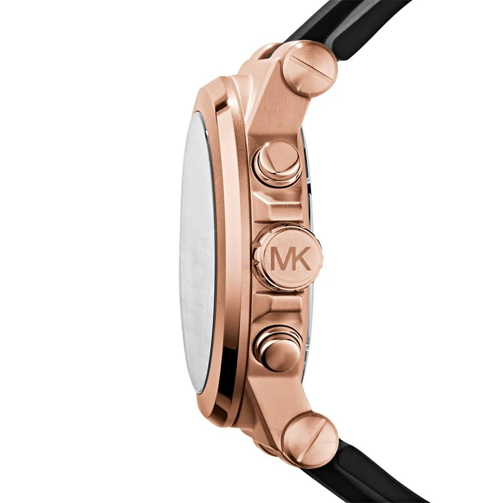 商品Michael Kors|Men's Chronograph Dylan Black Silicone Strap Watch 48mm MK8184,价格¥1243,第2张图片详细描述