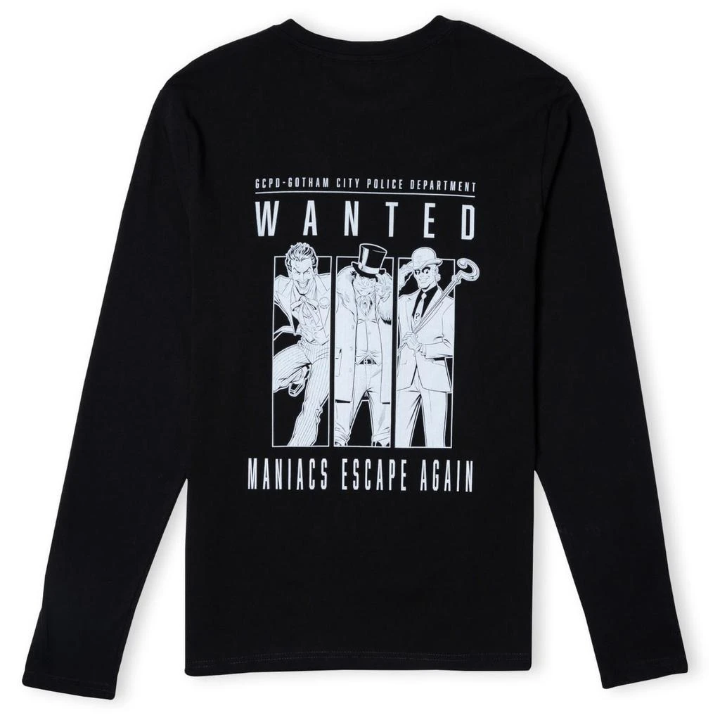 商品Original Hero|Batman Villains Arkham Asylum Unisex Long Sleeve T-Shirt - Black,价格¥203,第2张图片详细描述