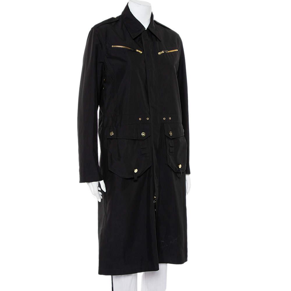 Ralph Lauren Collection Black Synthetic Zip Front Utility Coat M商品第2张图片规格展示