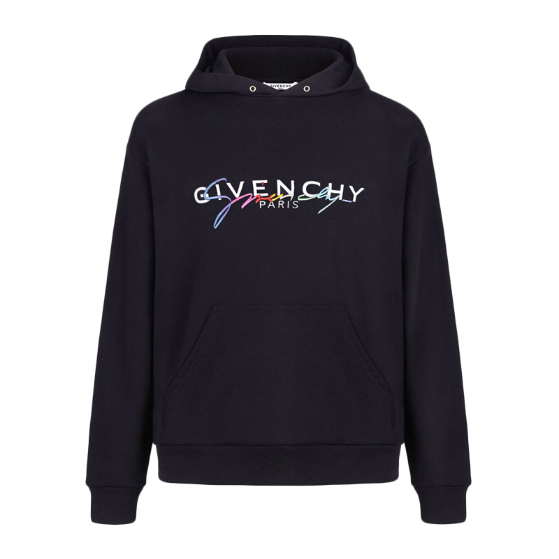 商品[国内直发] Givenchy|Givenchy 纪梵希 男士黑色渐变印花连帽卫衣 BMJ03D30AF-001,价格¥4868,第1张图片