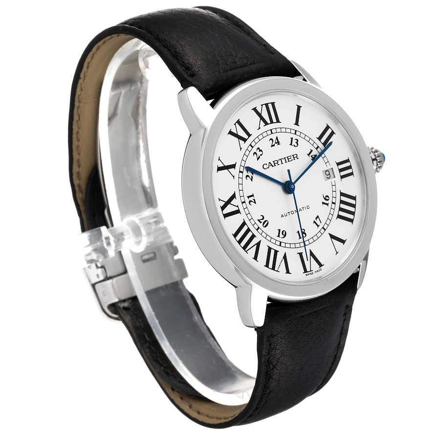 Cartier Silver Stainless Steel Tank Solo W6701011 Automatic Men's Wristwatch 42 mm商品第7张图片规格展示