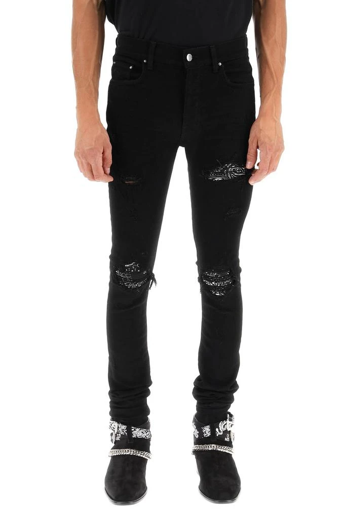 商品AMIRI|Amiri Mx1 Bandana Jeans In Black,价格¥6074,第2张图片详细描述