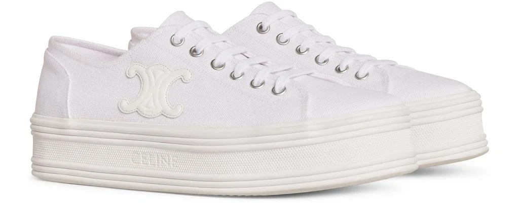 商品Celine|Jane low lace-up sneaker in canvas and calfskin,价格¥5403,第2张图片详细描述