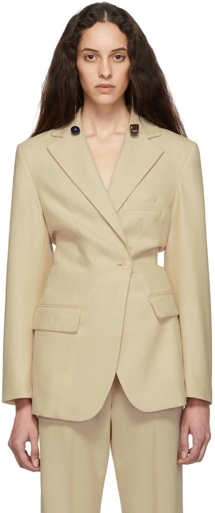 商品Jacquemus|Beige 'La Veste de Costume' Blazer,价格¥4673,第1张图片