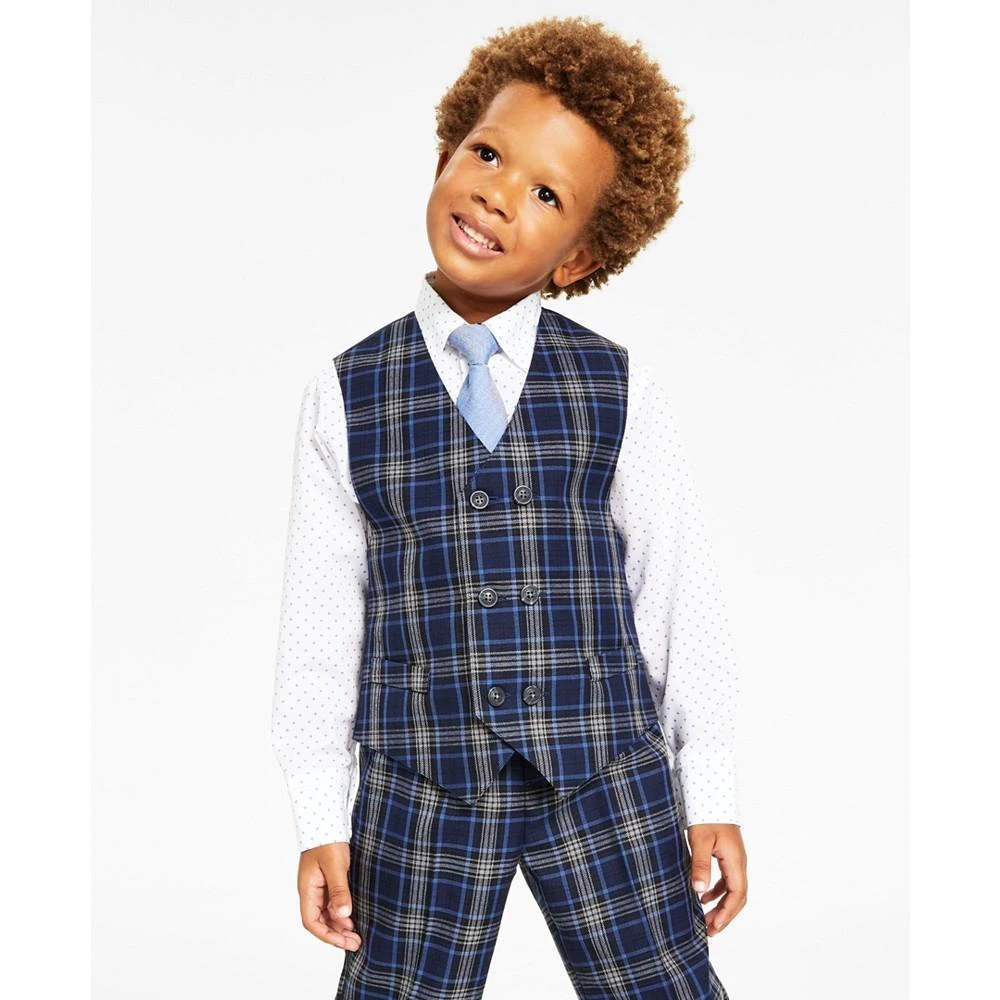 商品Nautica|Little Boys 4-Pc. Seaport Plaid Vest, Pants, Shirt & Bowtie Set,价格¥199,第4张图片详细描述