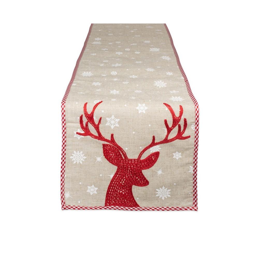Reindeer Embroidered Table Runner商品第1张图片规格展示