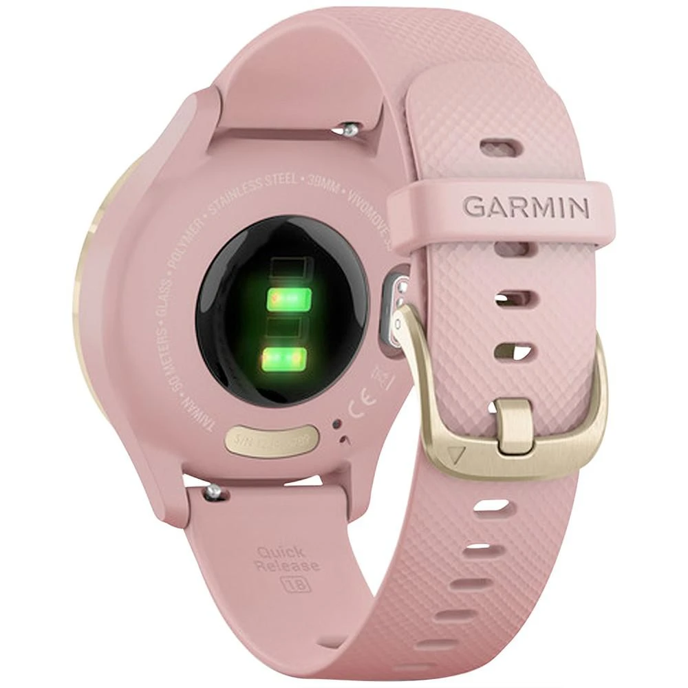 商品Garmin|Unisex Vivomove 3S Dust Rose Silicone Strap Smart Watch 8.9mm,价格¥1136,第4张图片详细描述