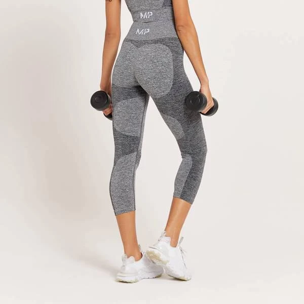 商品Myprotein|MP Women's Curve High Waisted 3/4 Leggings - Grey Marl,价格¥272,第3张图片详细描述