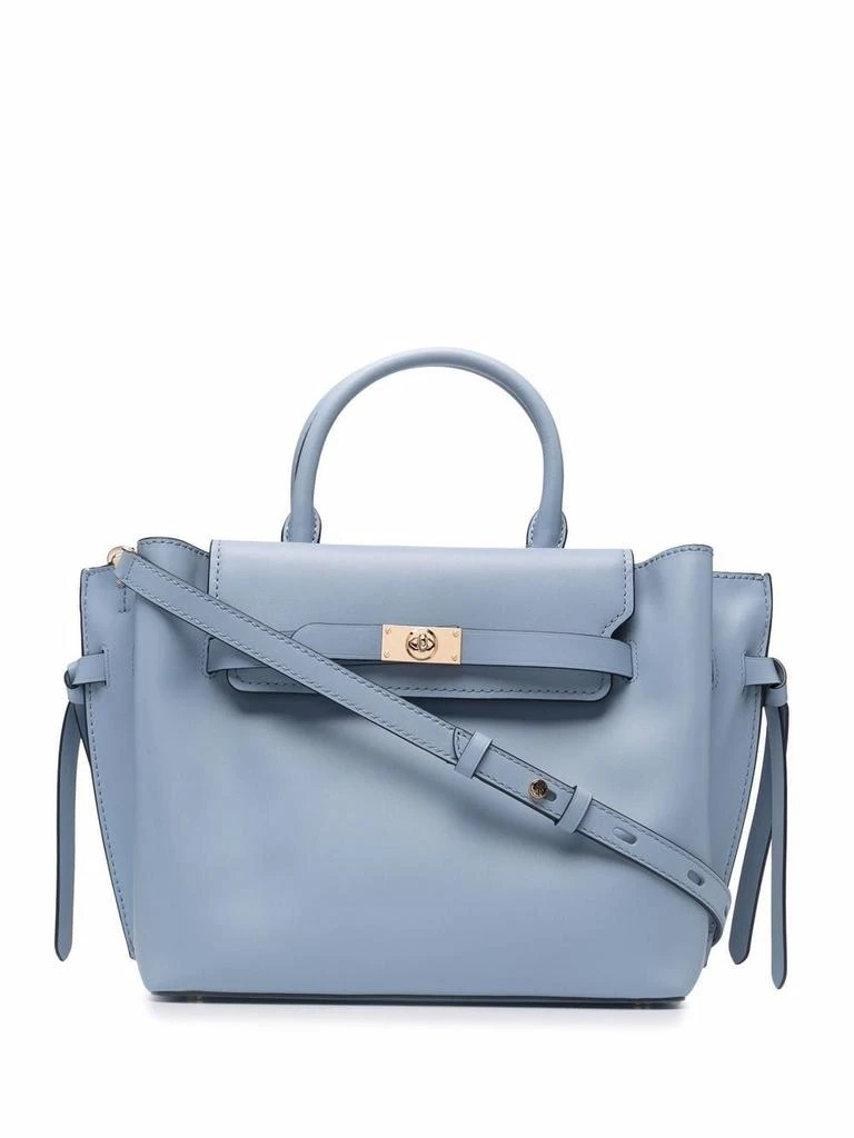 商品Michael Kors|Michael Kors Womens Light Blue Faux Leather Tote,价格¥5229,第1张图片