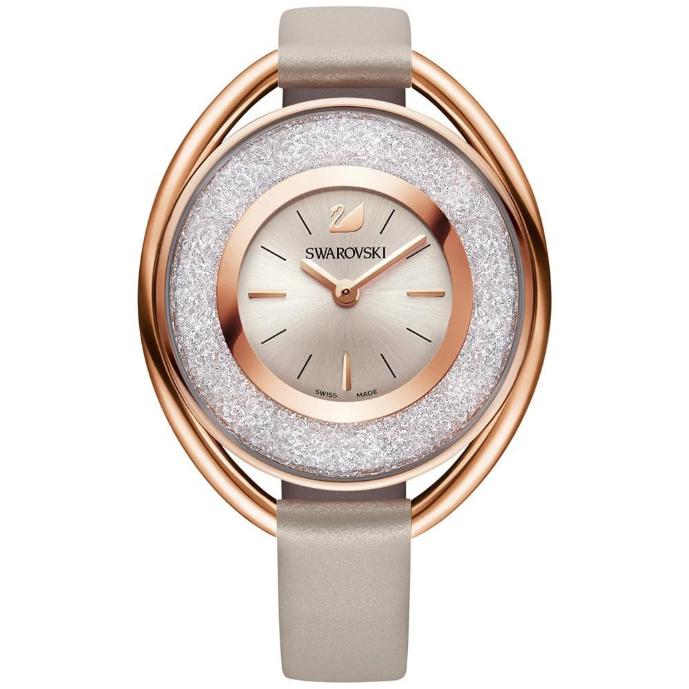 商品Swarovski|Swarovski Women's Swiss Crystalline 小牛皮腕带腕表 37mm,价格¥2093,第1张图片