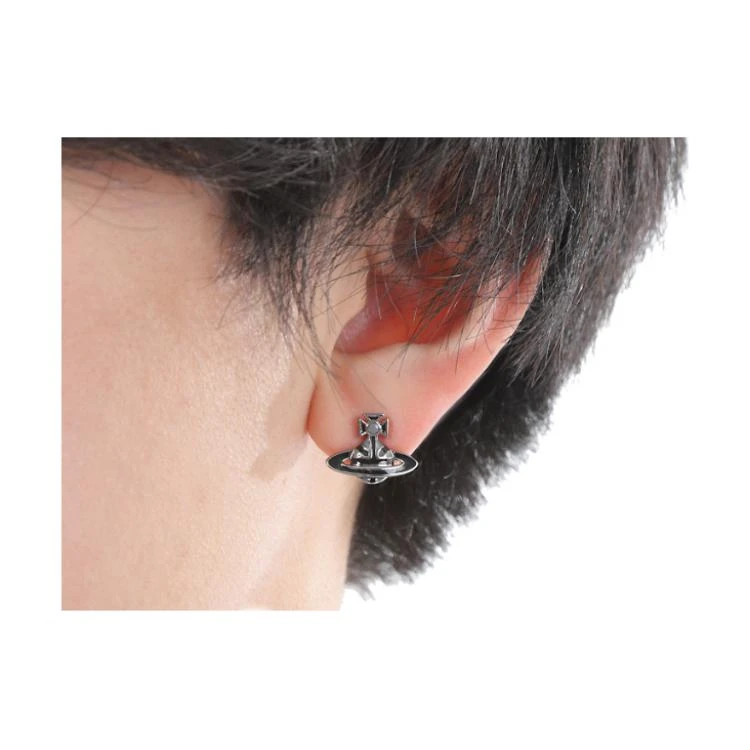 商品[国内直发] Vivienne Westwood|西太后 JACK 耳钉 单只 银黑色 男款,价格¥1268,第8张图片详细描述
