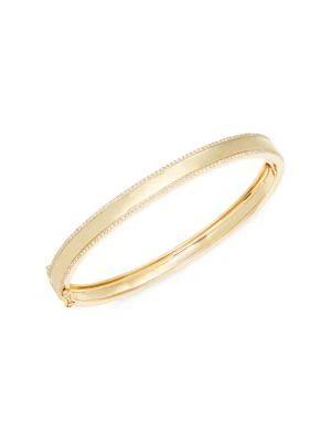 商品Saks Fifth Avenue|14K Yellow Gold Diamond Hinge Bracelet,价格¥13735,第1张图片
