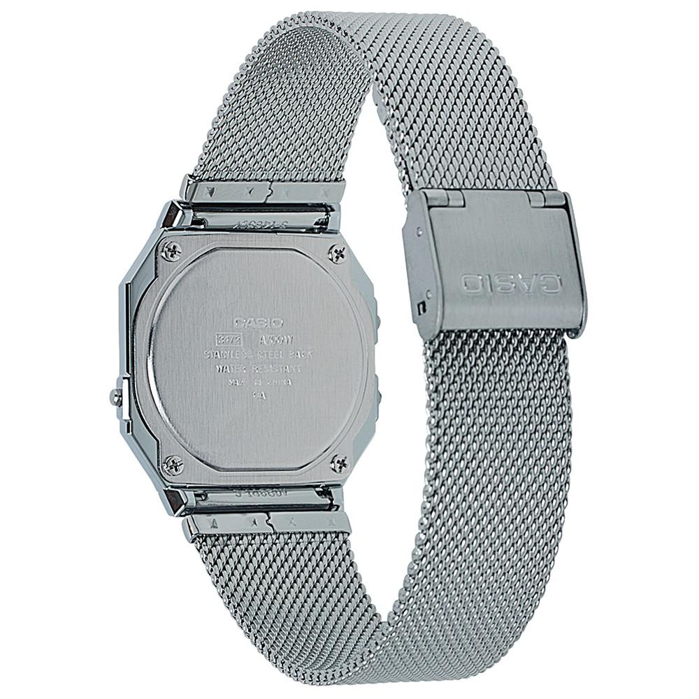 Unisex Digital Stainless Steel Mesh Bracelet Watch 35.5mm商品第3张图片规格展示