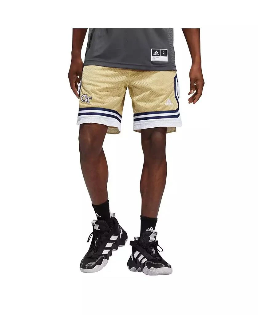 商品Adidas|Men's Gold Georgia Tech Yellow Jackets Swingman AEROREADY Basketball Shorts,价格¥363,第1张图片