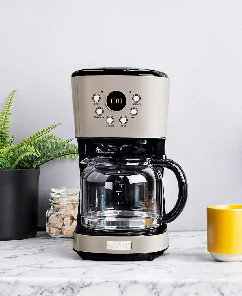 商品Haden|Dorset Modern 12-Cup Programmable Coffee Maker with Strength Control and Timer -75028,价格¥594,第2张图片详细描述