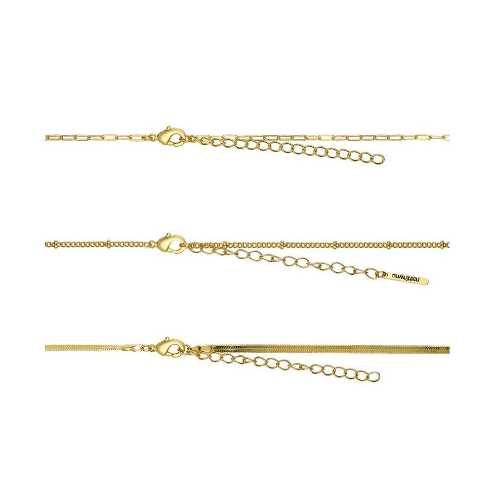 商品Unwritten|14K Gold Flash-Plated Crystal Virgin Mary and Cross Charms, Chain Necklace Set,价格¥215,第4张图片详细描述