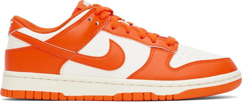 商品NIKE|White & Orange Dunk Low Retro Sneakers,价格¥729,第1张图片