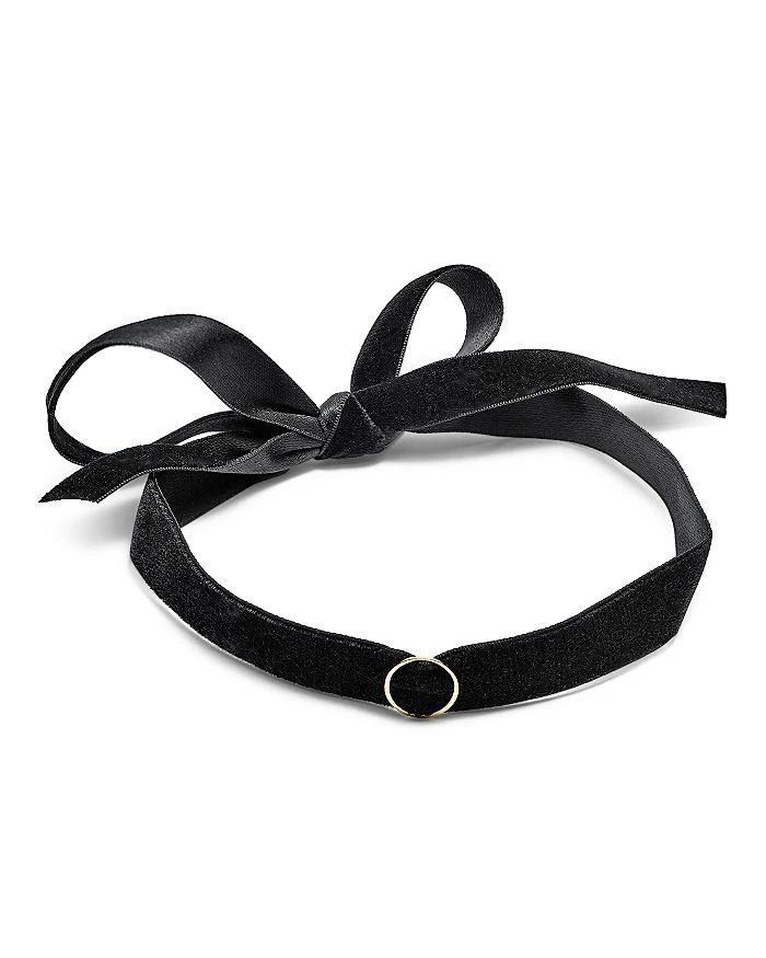 商品MATEO|14K Yellow Gold Circle and Velvet Choker, 36",价格¥842,第1张图片