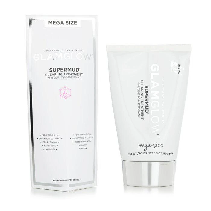 商品Glamglow|Glamglow 幕后明星双重焕肤泥浆面膜 白罐发光面膜 100g/3.5oz,价格¥911,第2张图片详细描述