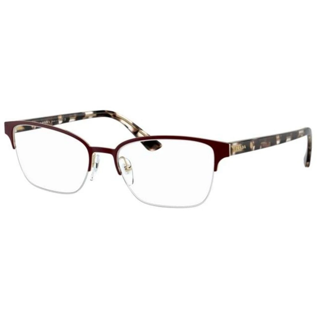 商品Prada|Prada Women's Eyeglasses - Bordeaux Rectangular Frame | PRADA 0PR 61XV 5521O152,价格¥674,第1张图片