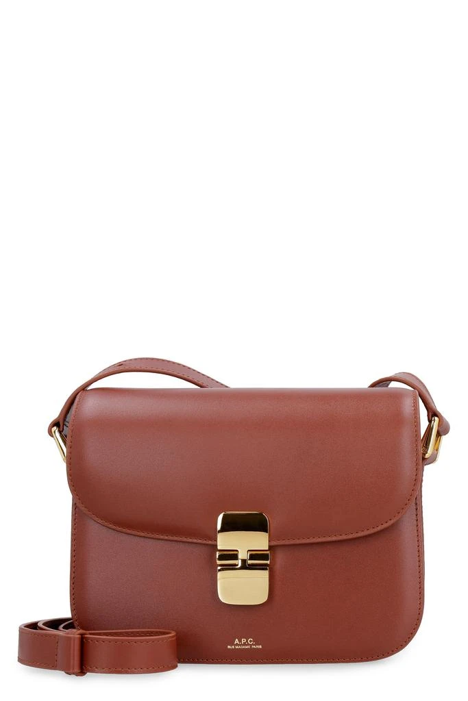 商品A.P.C.|BROWN LEATHER SMALL GRACE CROSSBODY BAG,价格¥4278,第1张图片