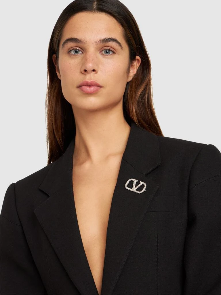 商品Valentino|V Logo Signature Strass Brooch,价格¥2879,第1张图片详细描述