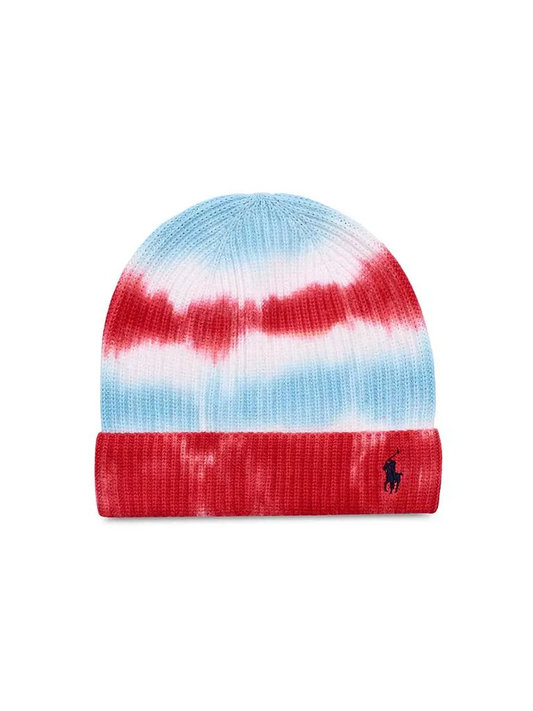 商品Ralph Lauren|Logo Tie-Dye Stripe Knit Beanie,价格¥581,第1张图片