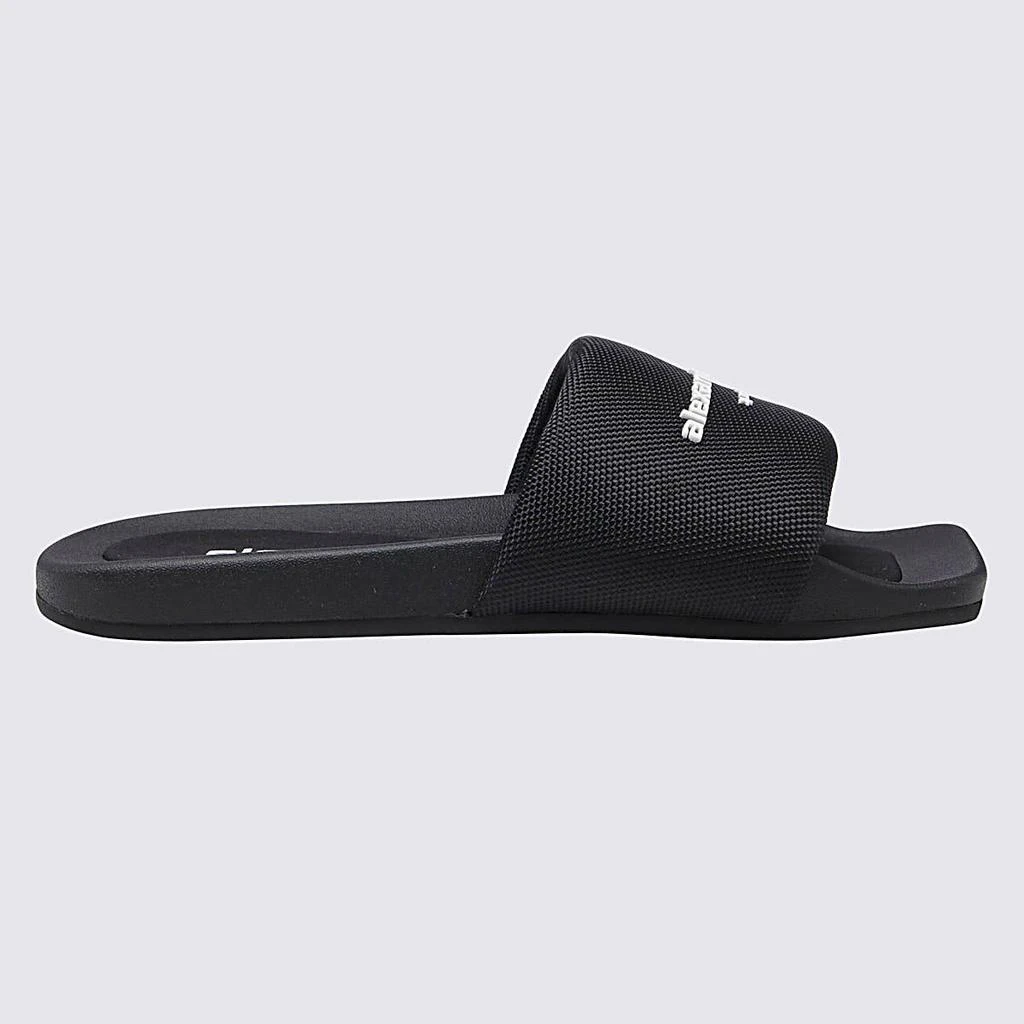 商品Alexander Wang|ALEXANDER WANG BLACK RUBBER SLIDERS,价格¥1870,第1张图片