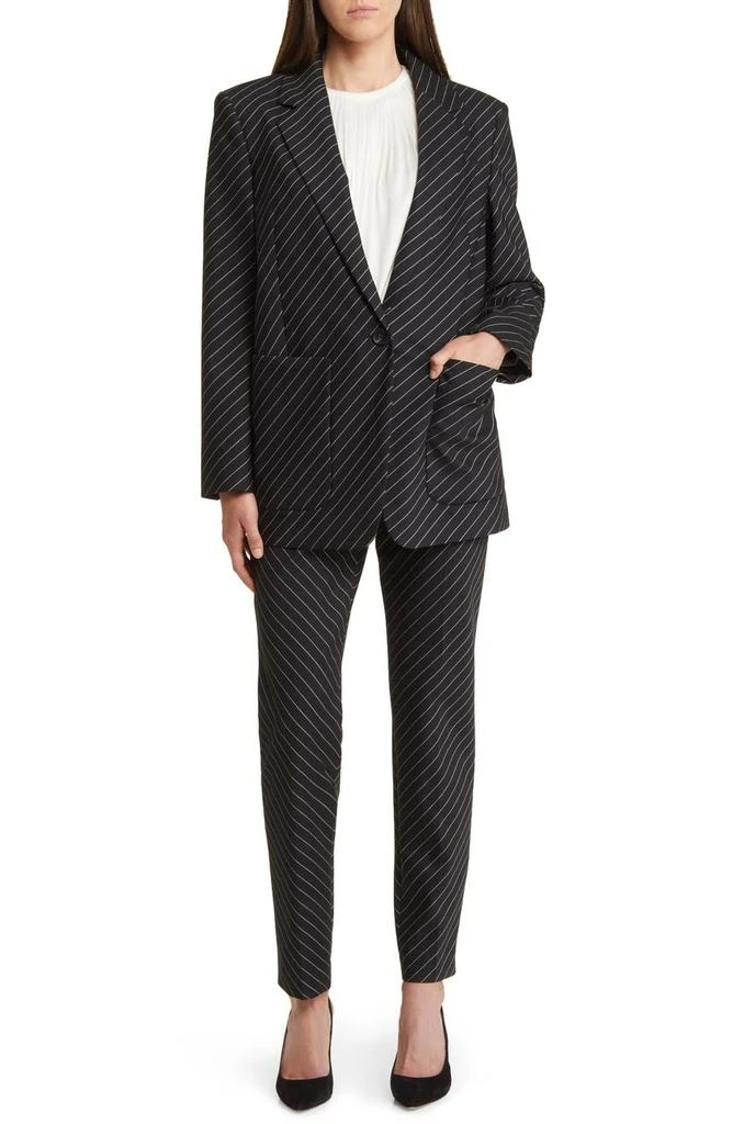 商品Hugo Boss|Jakua Stripe Stretch Wool One-Button Blazer,价格¥1950,第4张图片详细描述