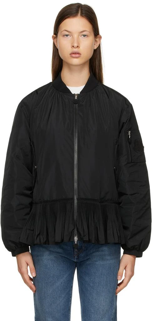 商品Moncler|Black Down Mirac Bomber Jacket,价格¥12638,第1张图片
