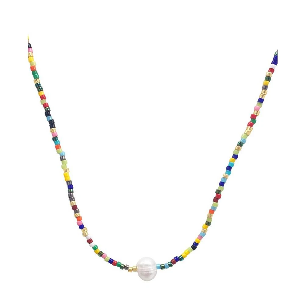商品ADORNIA|Baroque Freshwater Pearl Center Stone Mix Beaded Necklace,价格¥210,第1张图片