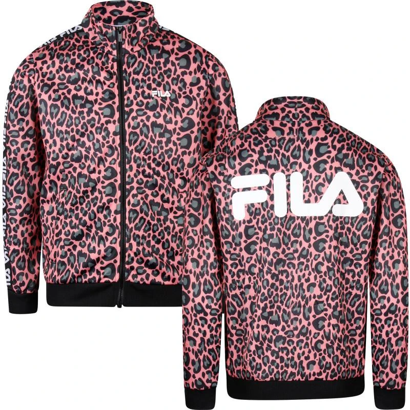 商品Fila|Animal print logo jacket in pink,价格¥1049,第1张图片