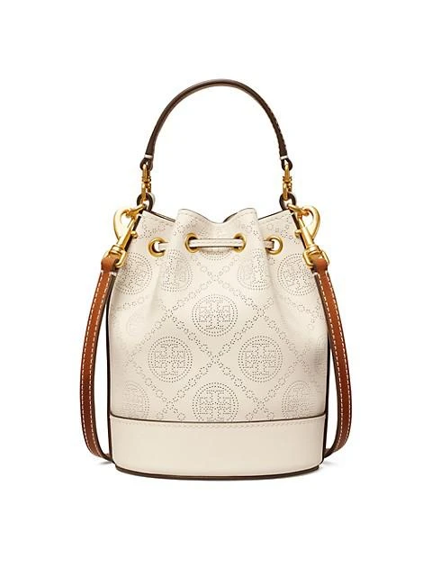 商品Tory Burch|T Monogram Perforated Leather Mini Bucket Bag,价格¥3369,第4张图片详细描述