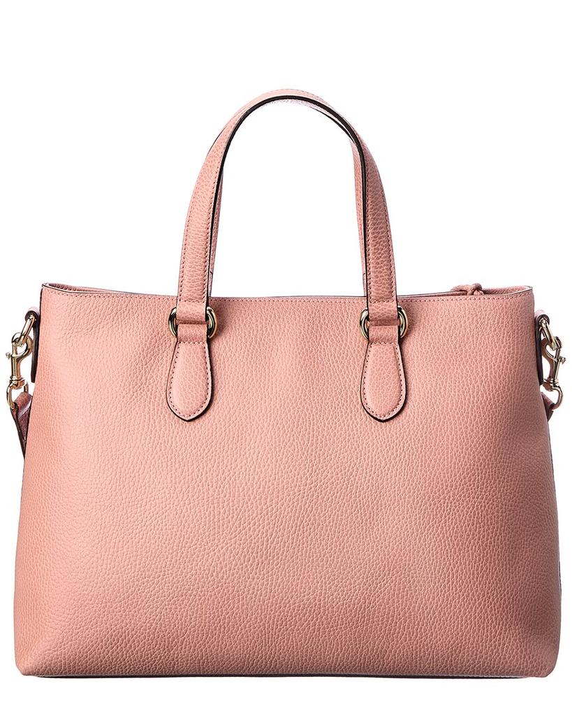 Gucci Pink Leather Convertible Bamboo Tote (Authentic Pre-Owned)商品第2张图片规格展示
