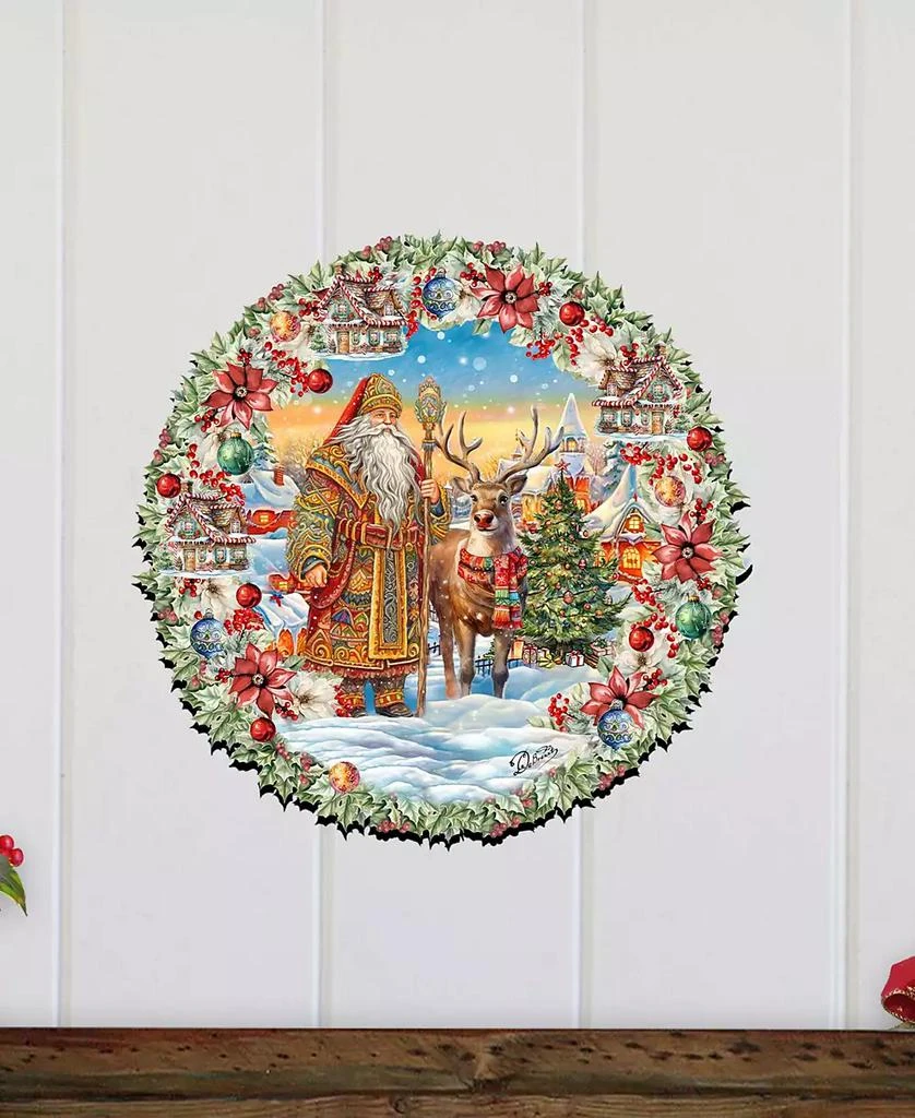 商品Designocracy|Santa's Magical Cottage Christmas Wooden Door Decor Wall Decor G. DeBrekht,价格¥1099,第4张图片详细描述