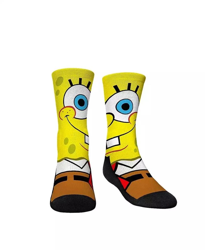 商品Rock 'Em|Youth Boys and Girls Socks SpongeBob SquarePants Split Face Crew Socks,价格¥135,第1张图片