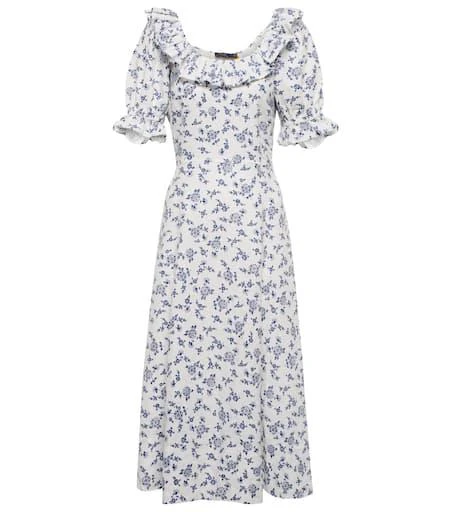商品Ralph Lauren|花卉亚麻中长连衣裙,价格¥1704,第1张图片