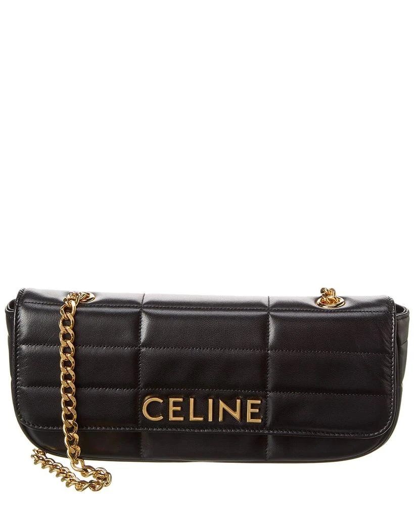 商品Celine|CELINE Monochrome Quilted Leather Shoulder Bag,价格¥21171,第1张图片