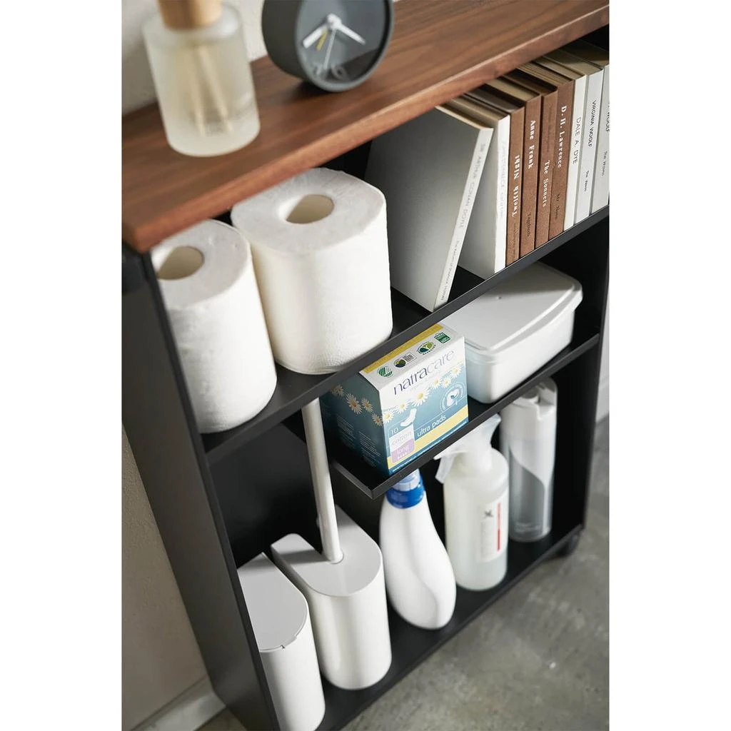 Yamazaki Tower Semi Closed Storage Cart - Black 商品