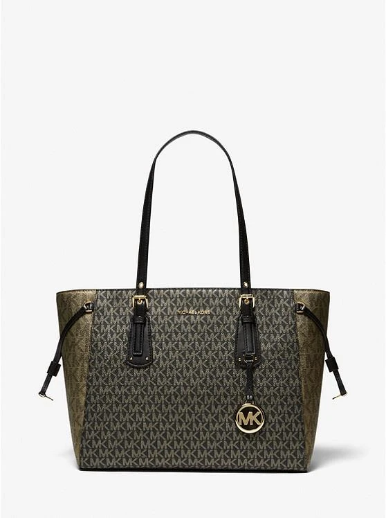 商品Michael Kors|Voyager Medium Two-Tone Metallic Logo Tote Bag,价格¥1808,第1张图片