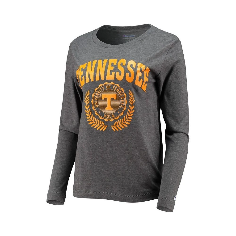 商品CHAMPION|Women's Heathered Charcoal Tennessee Volunteers University Laurels Long Sleeve T-shirt,价格¥240,第3张图片详细描述