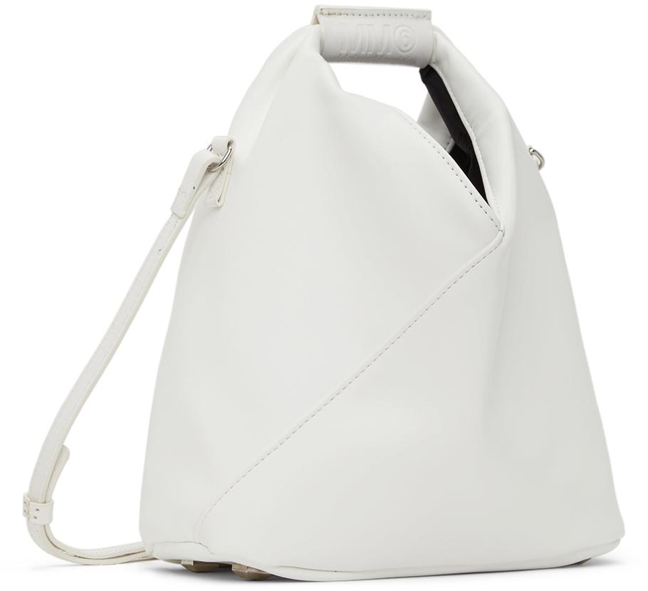 White Faux-Leather Triangle Bag商品第2张图片规格展示