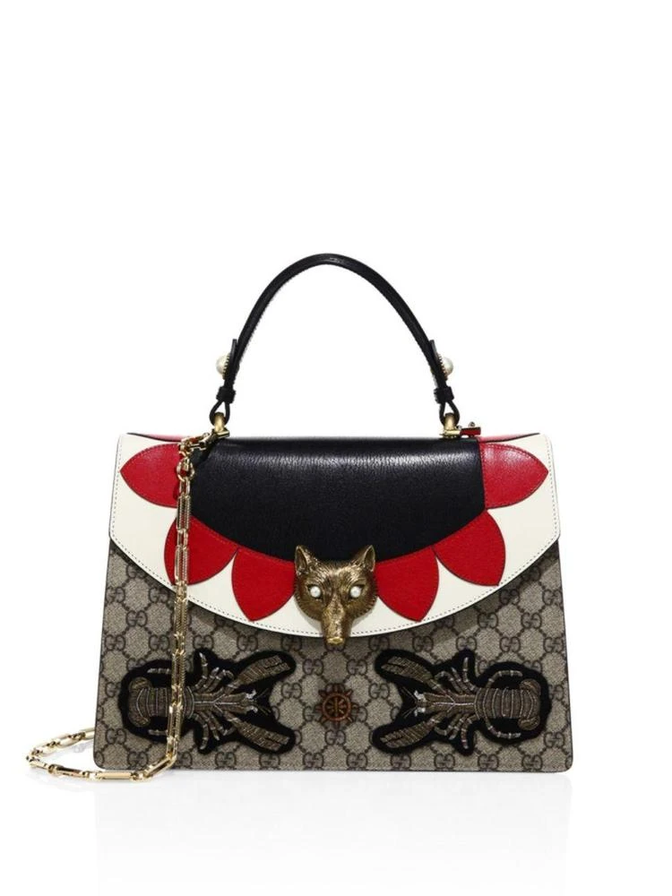 商品Gucci|Embellished GG 中号手拎包,价格¥22042,第1张图片