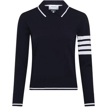商品Thom Browne|Tipping 条纹针织马球衫,价格¥7721,第1张图片