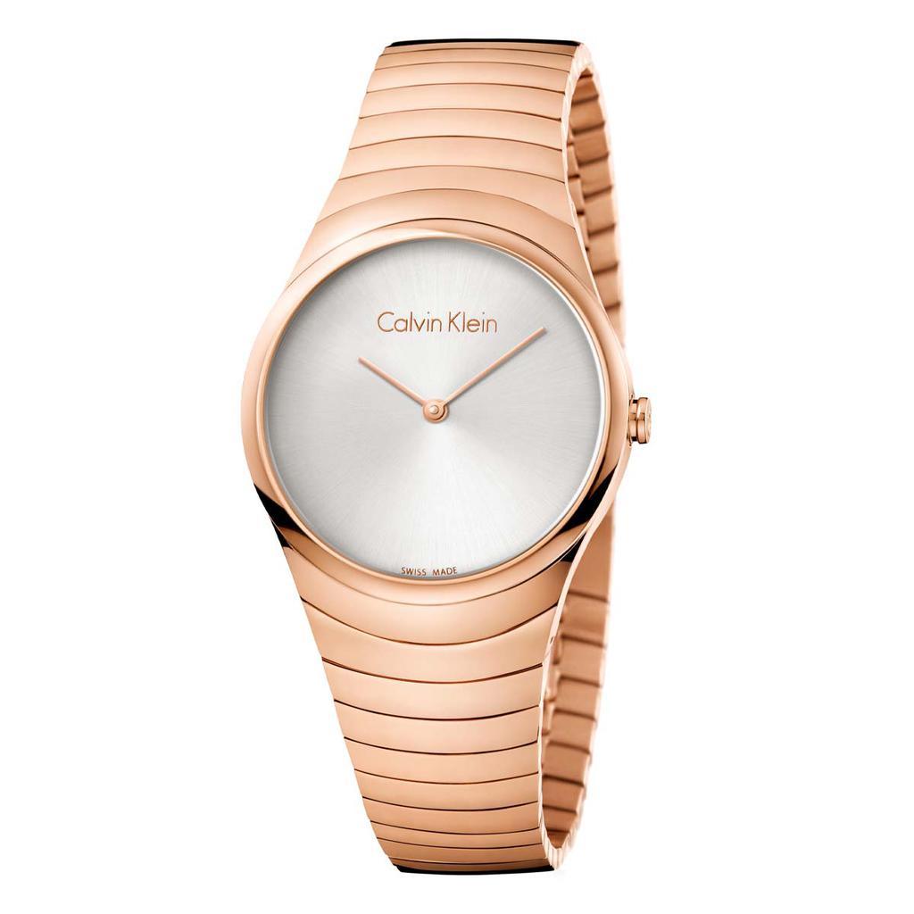 商品Calvin Klein|Calvin Klein Women's K8A23646 Whirl 33mm Silver Dial Stainless Steel Watch,价格¥582,第1张图片