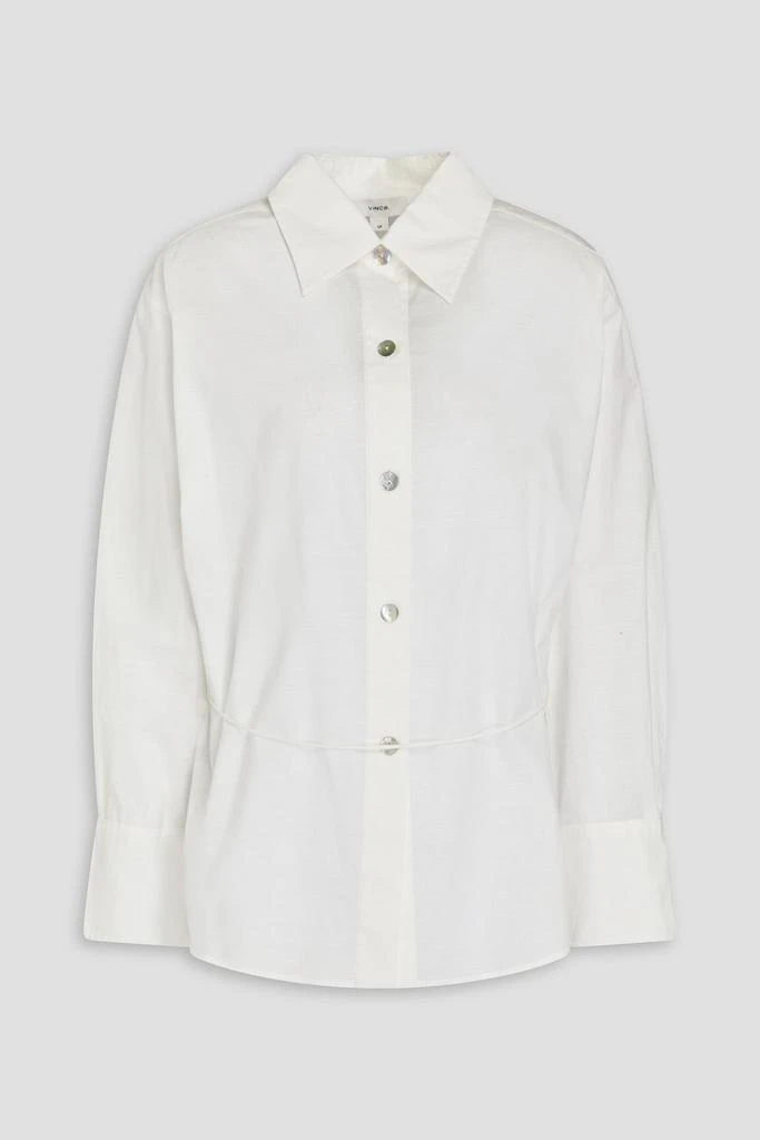 商品Vince|Belted cotton-poplin shirt,价格¥337,第1张图片详细描述