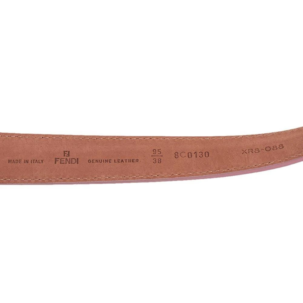 商品[二手商品] Fendi|Fendi Pink Leather FF Logo Belt 95CM,价格¥1199,第4张图片详细描述